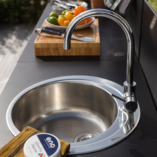 Eno - Module MODULO évier en acier inoxydable et noir