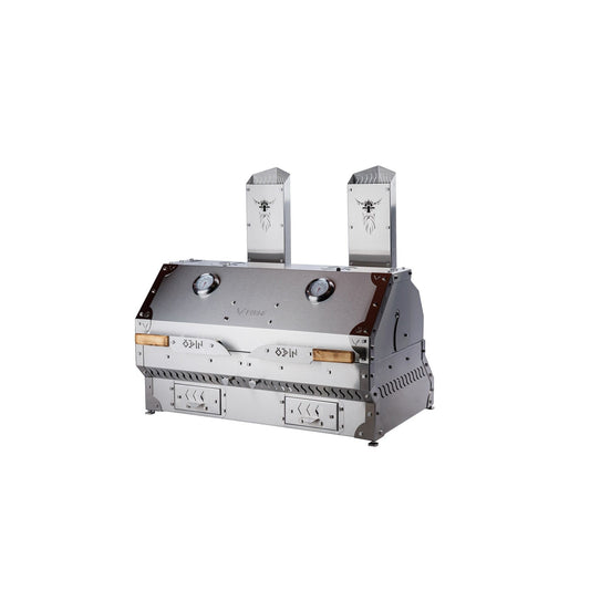 V-Forge - Barbecue en inox double au charbon Odin assemblé