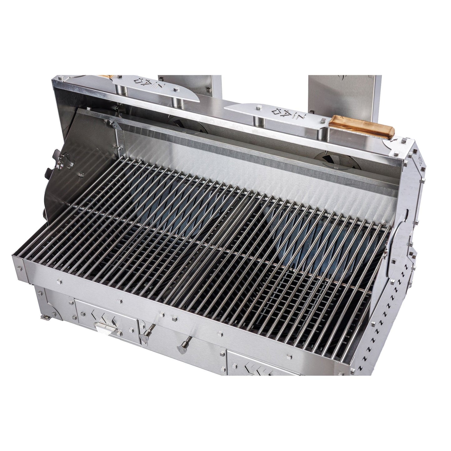 V-Forge - Barbecue en inox double au charbon Odin assemblé