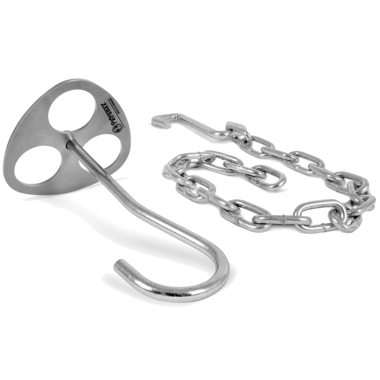 Petromax - Plaque d’arrimage en métal pour trépied (kit avec crochet et chaîne)