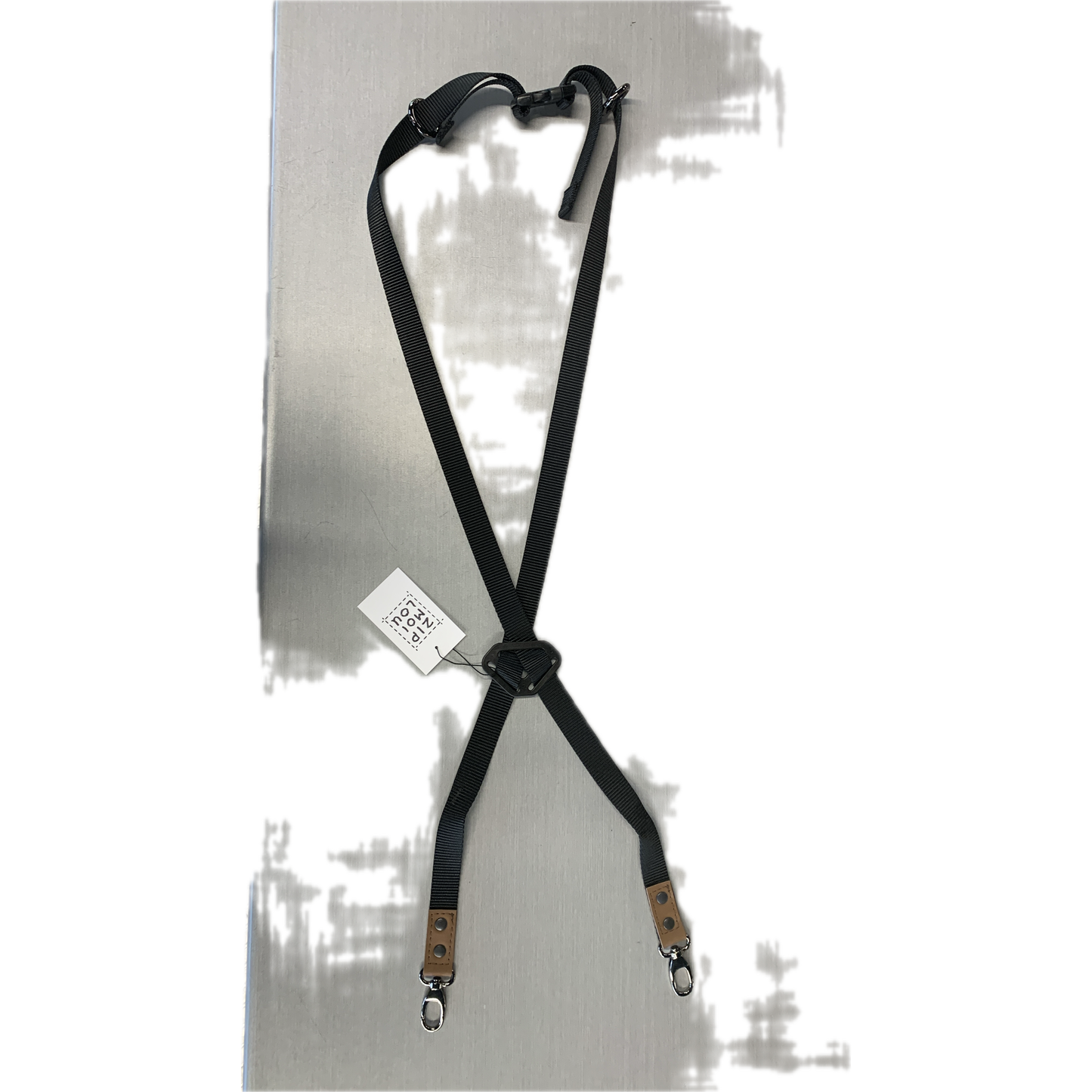 Zipmoilou Harnais en X nylon et cuire