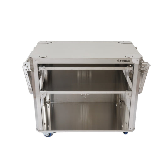 V-Forge - Table pour barbecue en inox double au charbon Odin