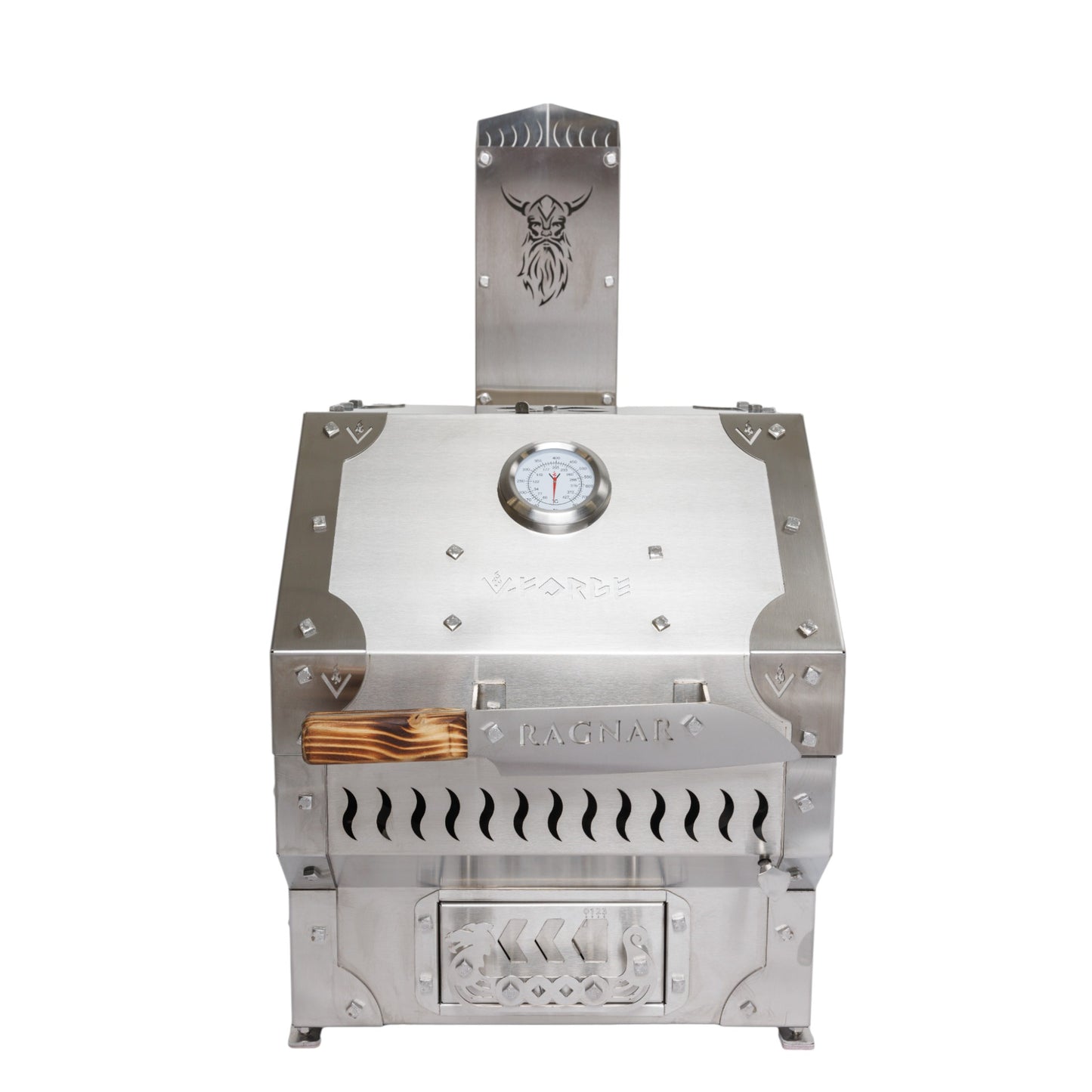 V-Forge - Barbecue en inox au charbon Ragnar assemblé