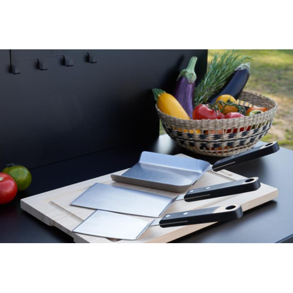 Le Marquier - Spatule maxi pour plancha avec bords en acier inoxydable