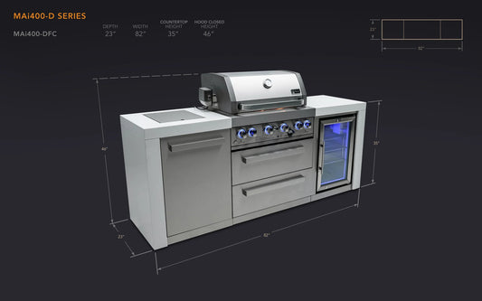 Mont Alpi - Îlot 400 DELUXE avec module réfrigérateur