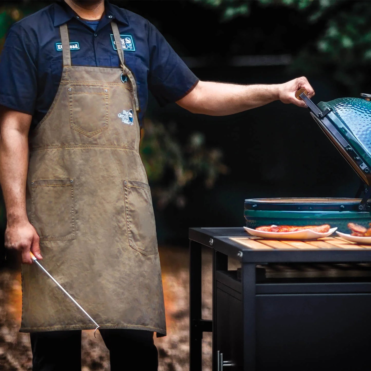 Big Green Egg - Tablier de BBQ Vintage kaki