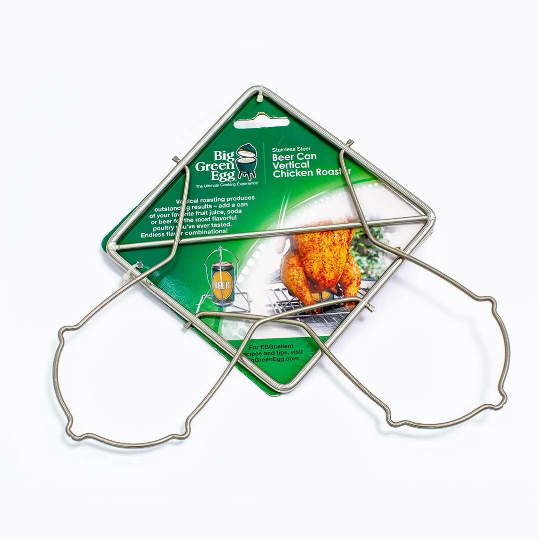 Big Green Egg - Support à poulet pliable sur canette de bière