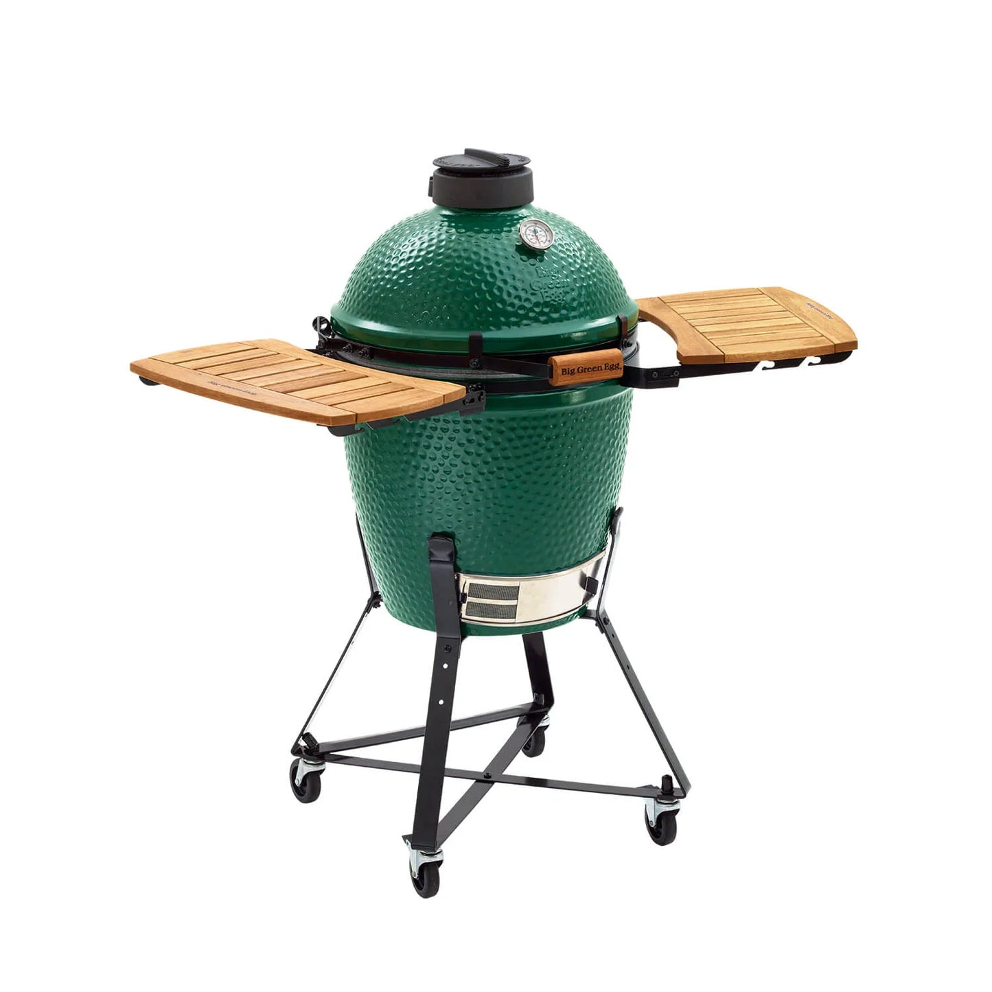Big Green Egg - Barbecue au charbon de bois avec nid & tablettes en bois Médium