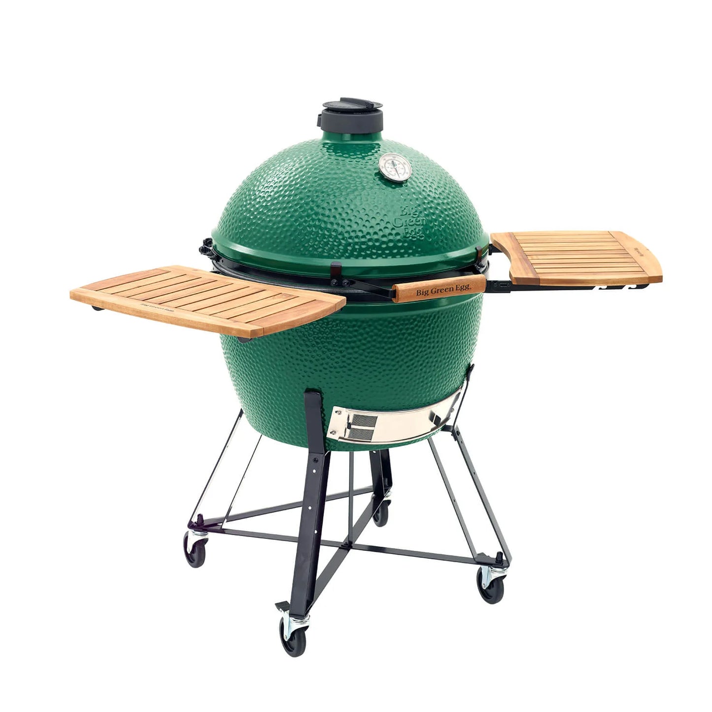 Big Green Egg - Barbecue au charbon de bois avec nid & tablettes en bois Extra-Large