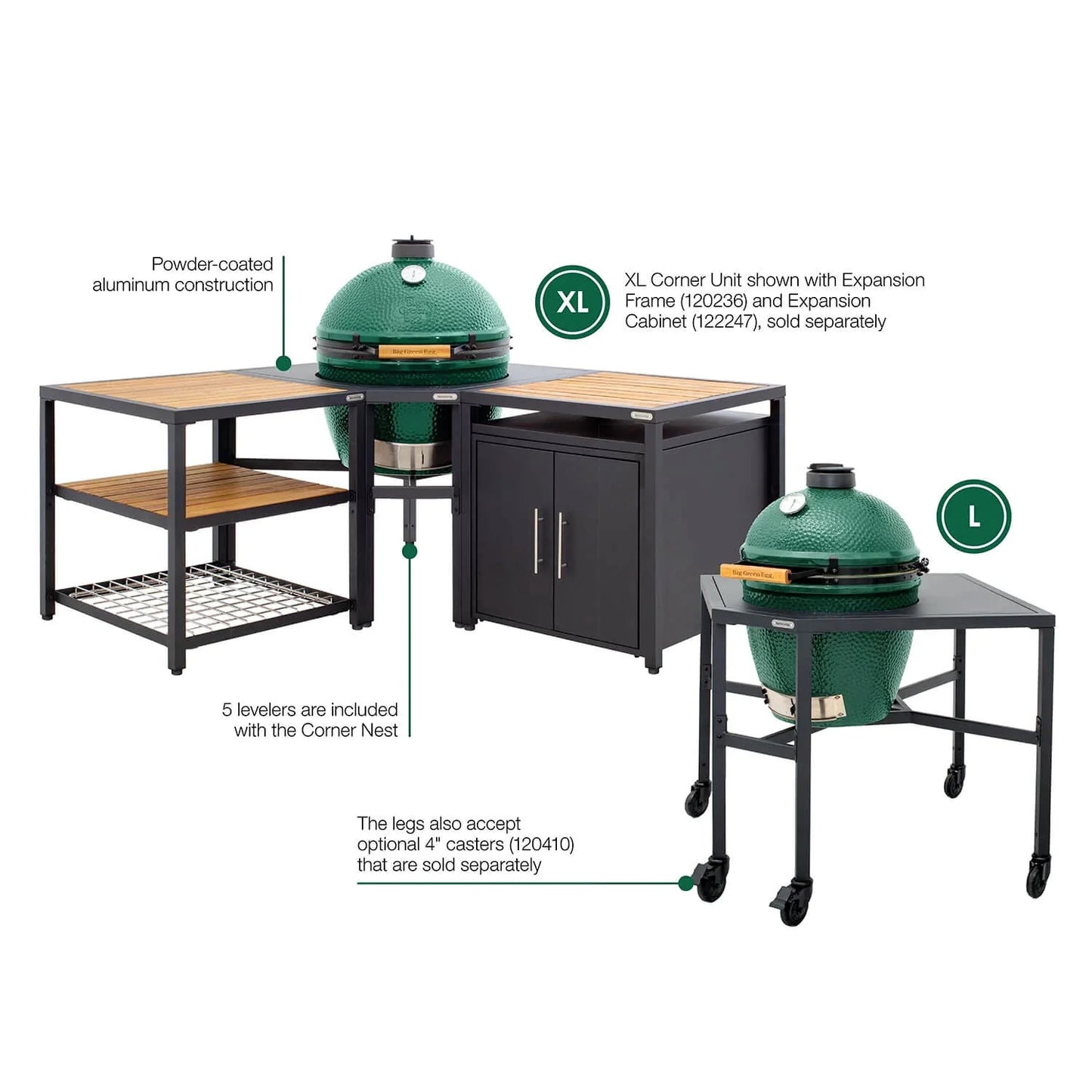 Big Green Egg - Unité de coin - Système Modulaire pour œuf Large
