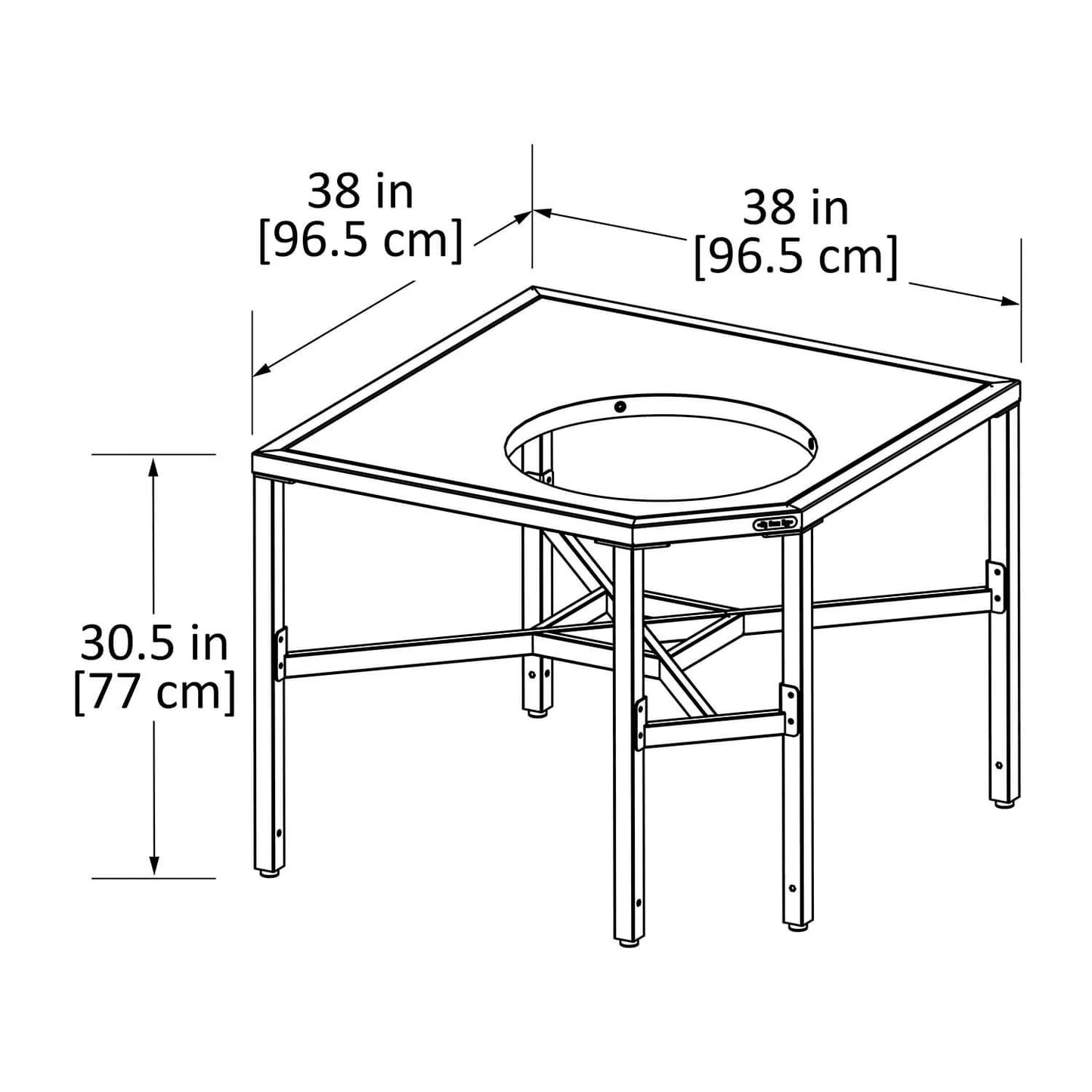 Big Green Egg - Unité de coin - Système Modulaire pour œuf Extra-Large