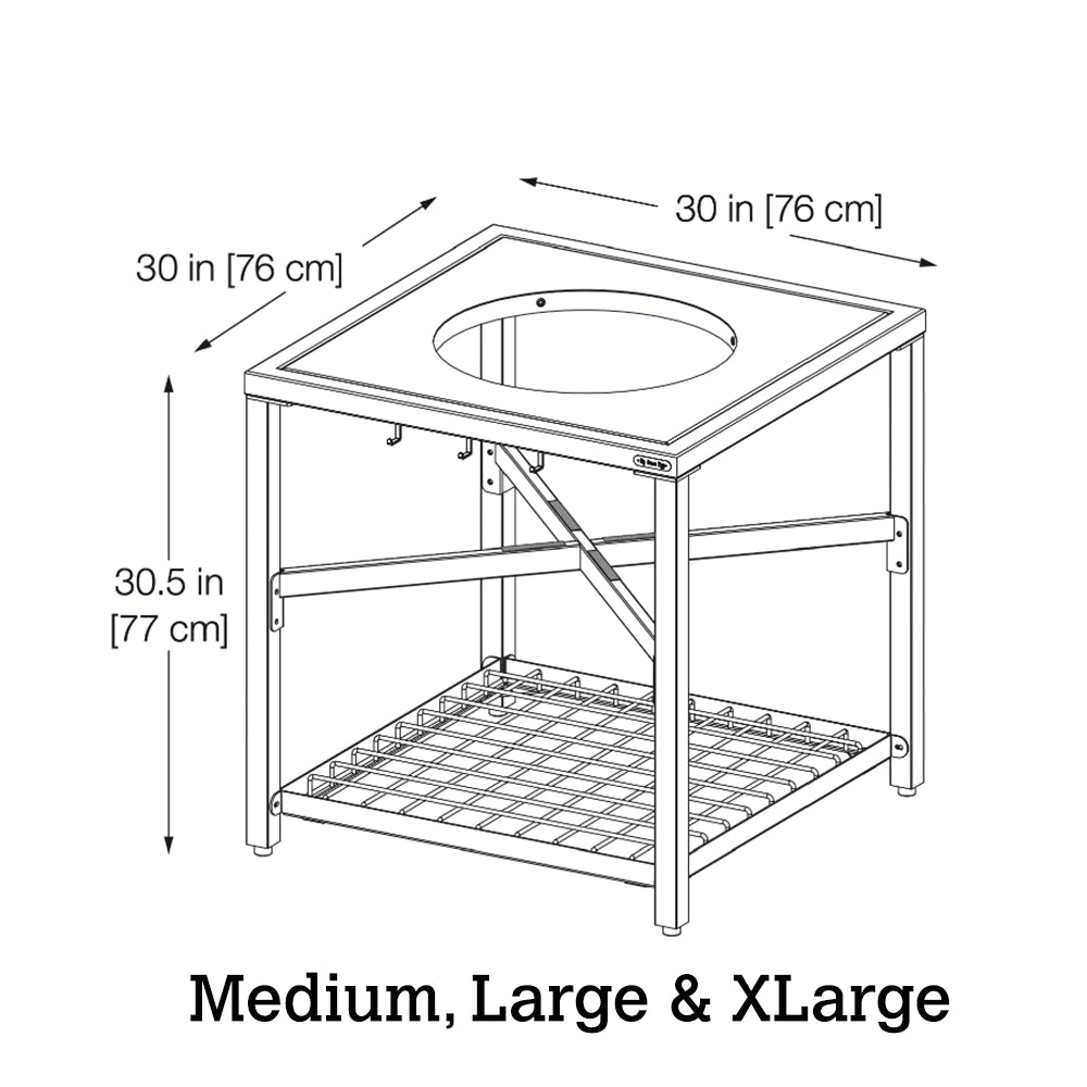 Big Green Egg - Cadre d'Œuf - Système Modulaire pour œuf Extra-Large avec panier