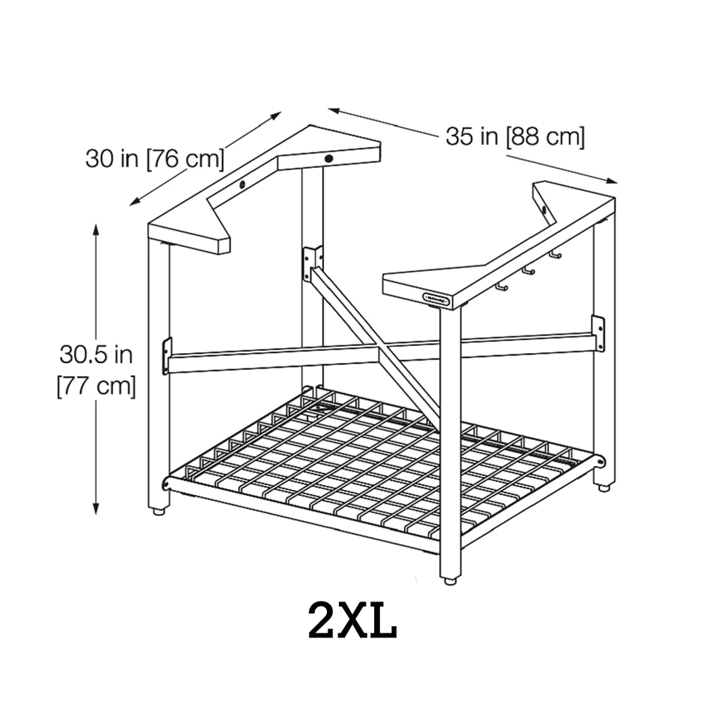 Big Green Egg - Cadre d'Œuf - Système Modulaire pour œuf 2XL avec panier