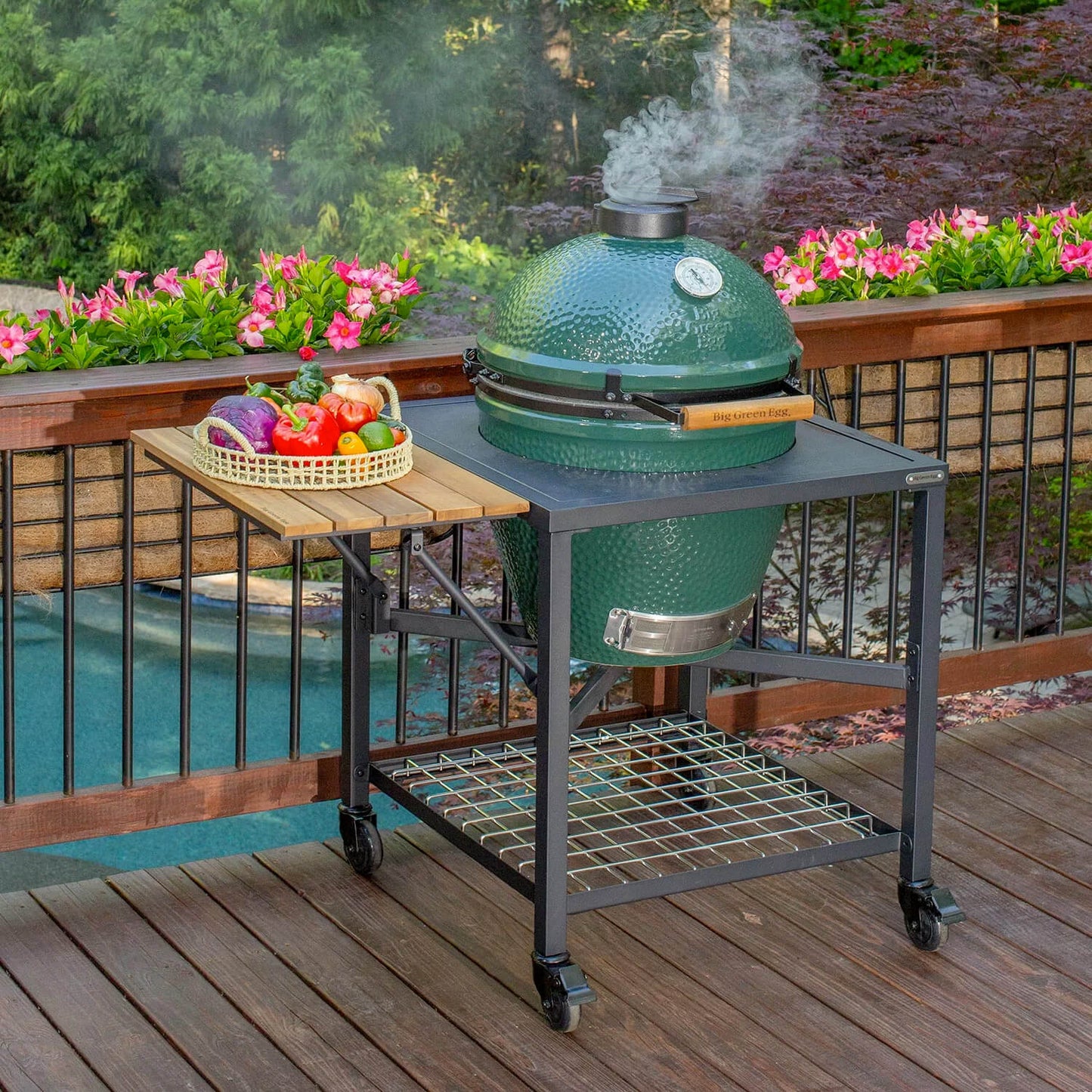 Big Green Egg - Tablette en acacia pour Système Modulaire
