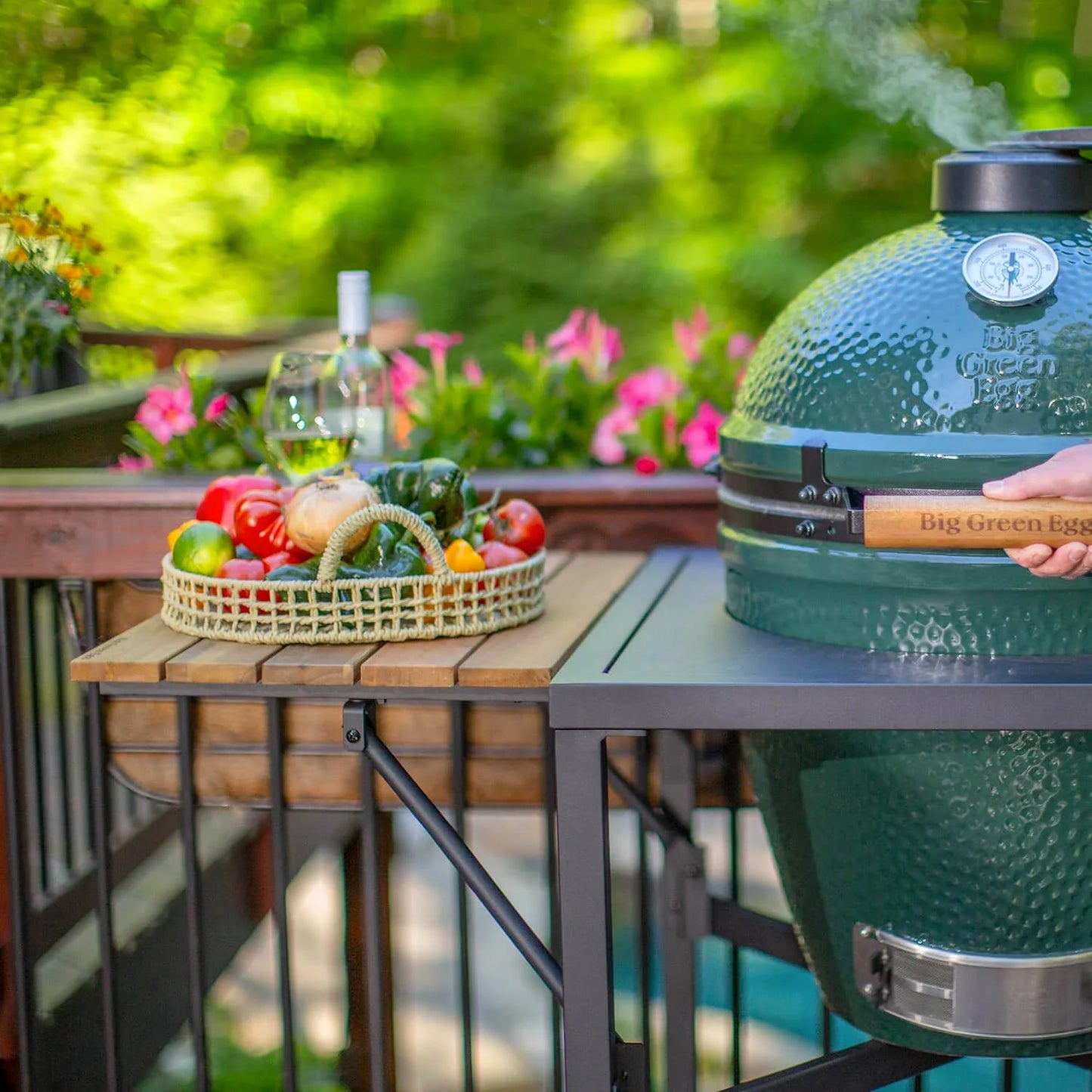 Big Green Egg - Tablette en acacia pour Système Modulaire