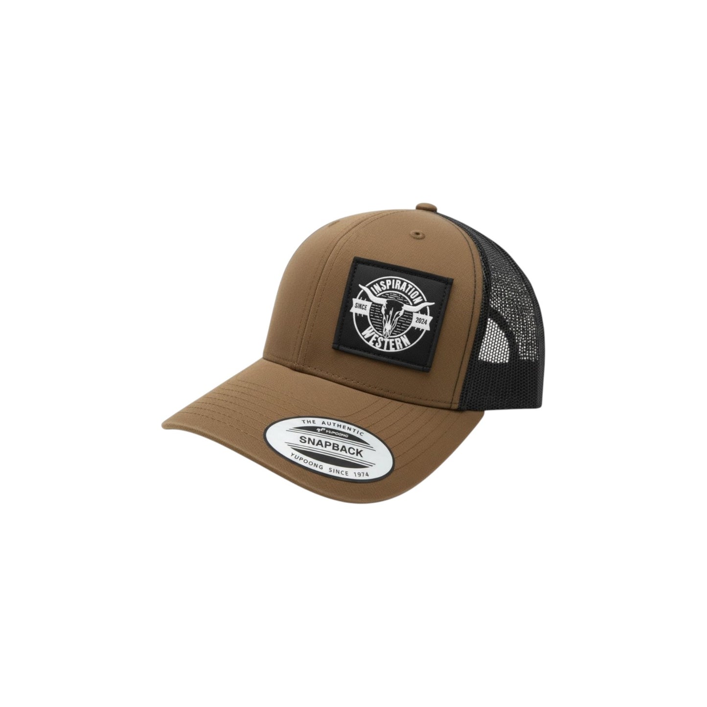 Inspiration Western - Casquette Inspiration Western Brune foncé avec filet noir à l'arrière