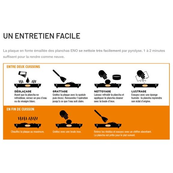 Eno - Plancha en fonte émaillée - Bergerac 3000 acier galvanisé thermolaqué gris cargo