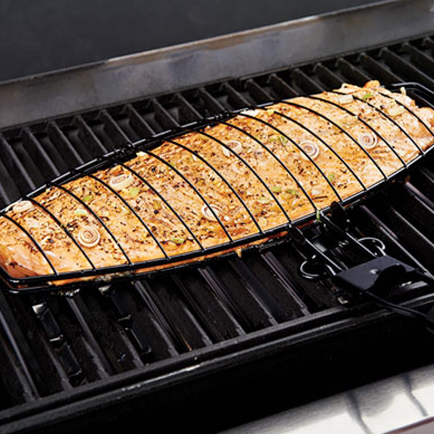 Grillpro - Panier à poisson avec poignée amovible