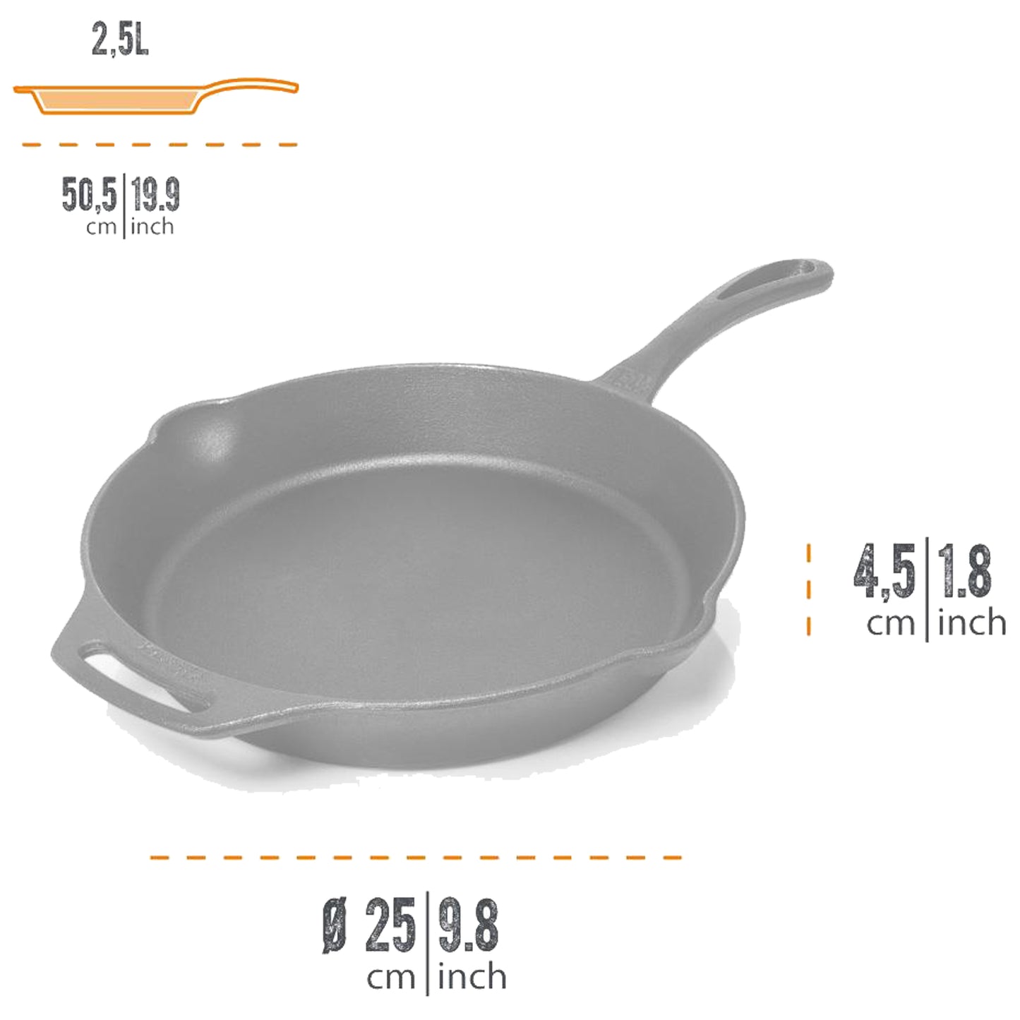 Petromax - Poêle de fonte fp30 avec un manche
