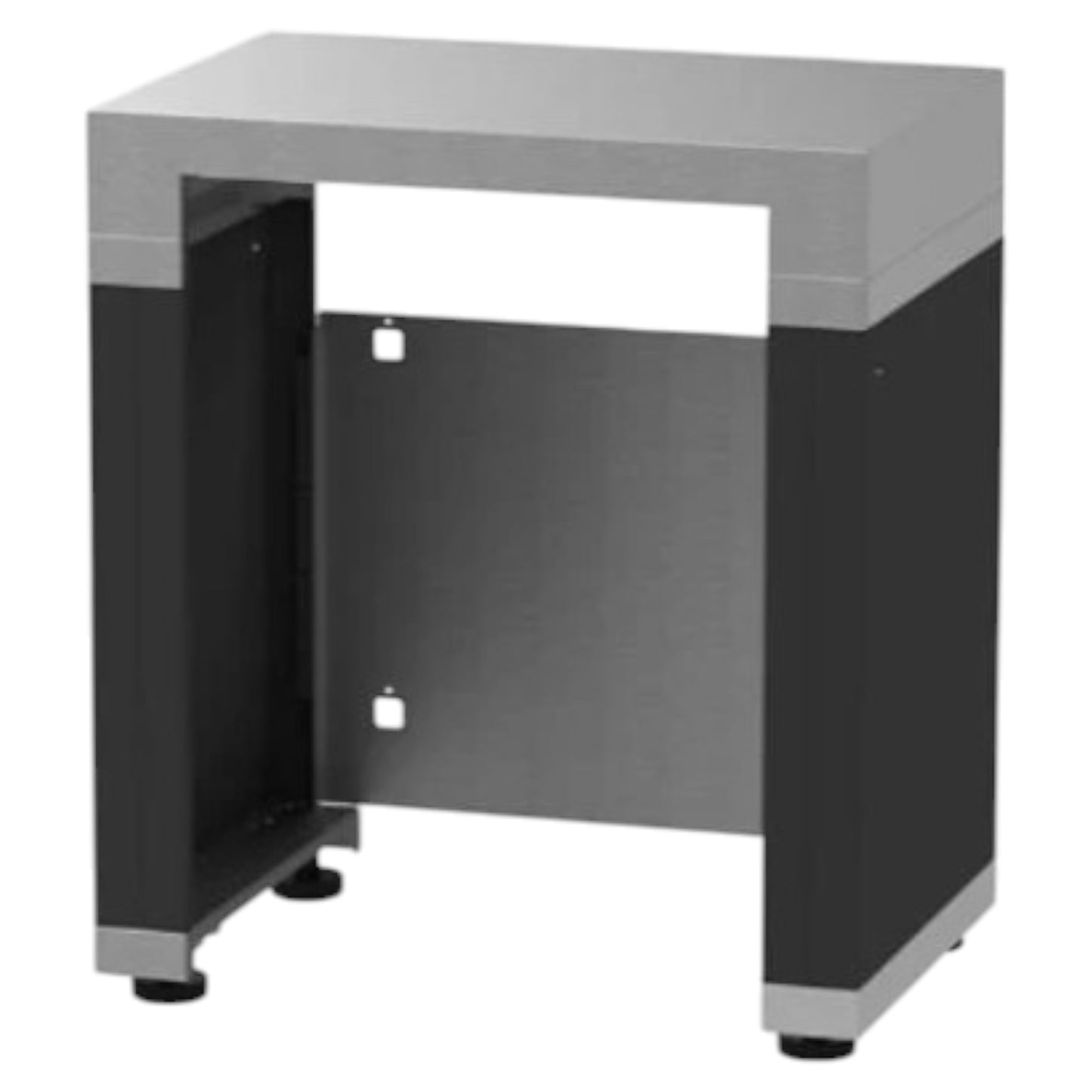 Le Marquier - Meuble pour frigo extérieur Duo inox/noir
