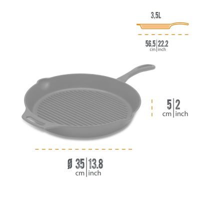 Petromax - Poêle de fonte à griller GP35 avec un manche