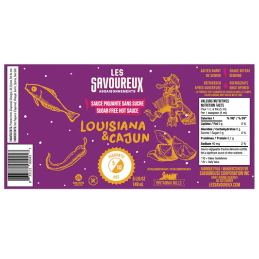 Les Savoureux assaisonnements Sauce Louisiana & Cajun