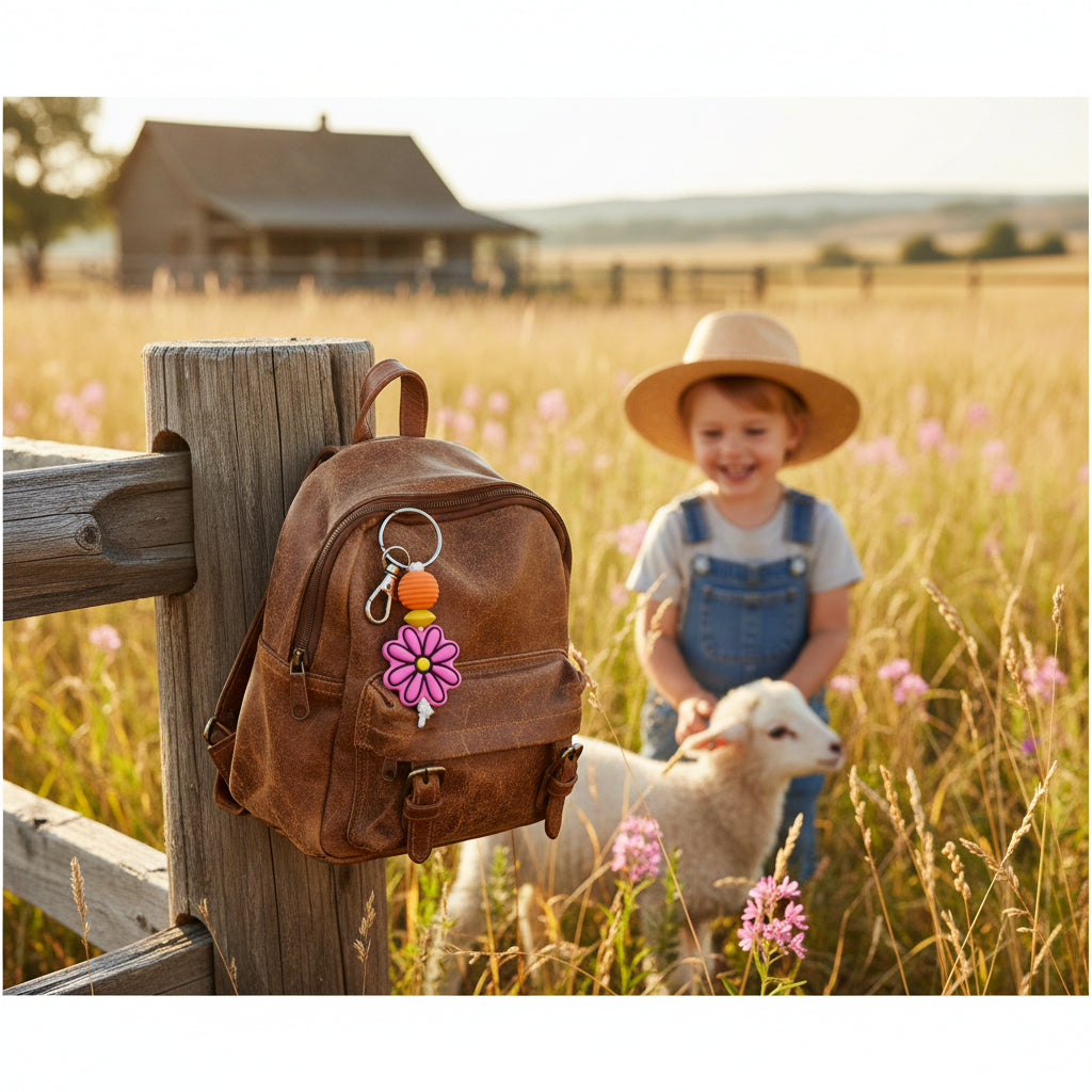 Inspiration Western - Porte-clés petit/aide-zip - Fleur 6
