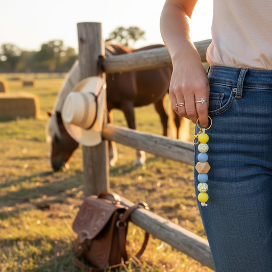 Inspiration Western - Porte-clés long - Bohème fleuris