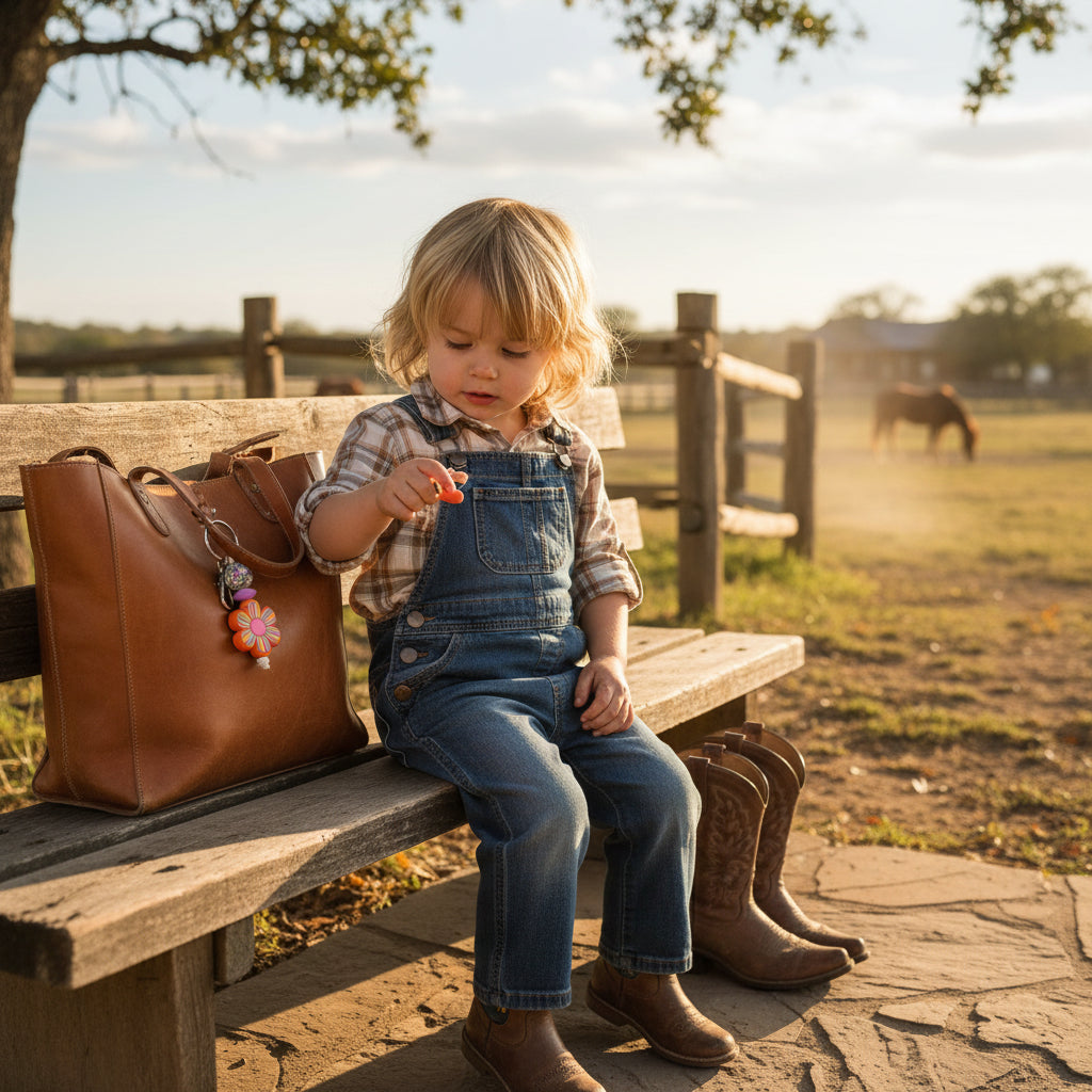 Inspiration Western - Porte-clés petit/aide-zip - Fleur 4