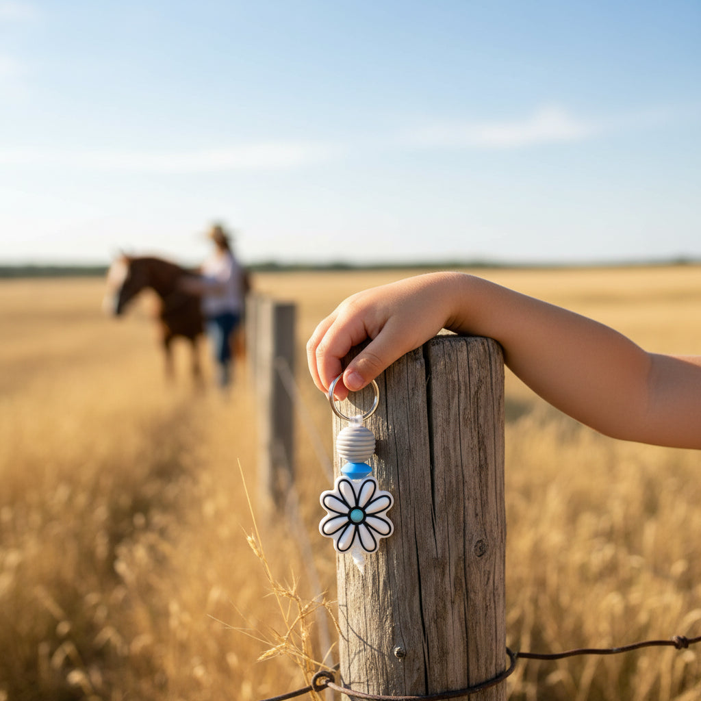 Inspiration Western - Porte-clés petit/aide-zip - Fleur 5