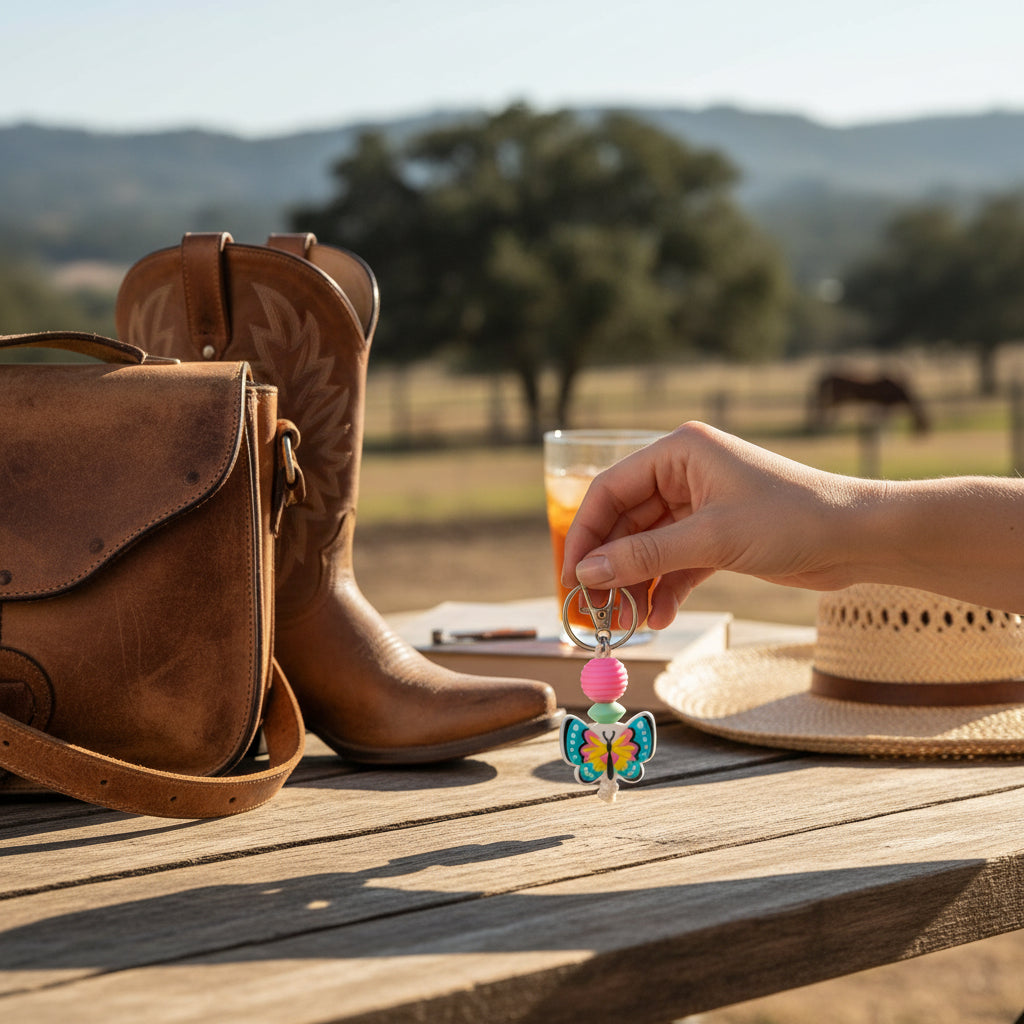 Inspiration Western - Porte-clés petit/aide-zip - Papillon