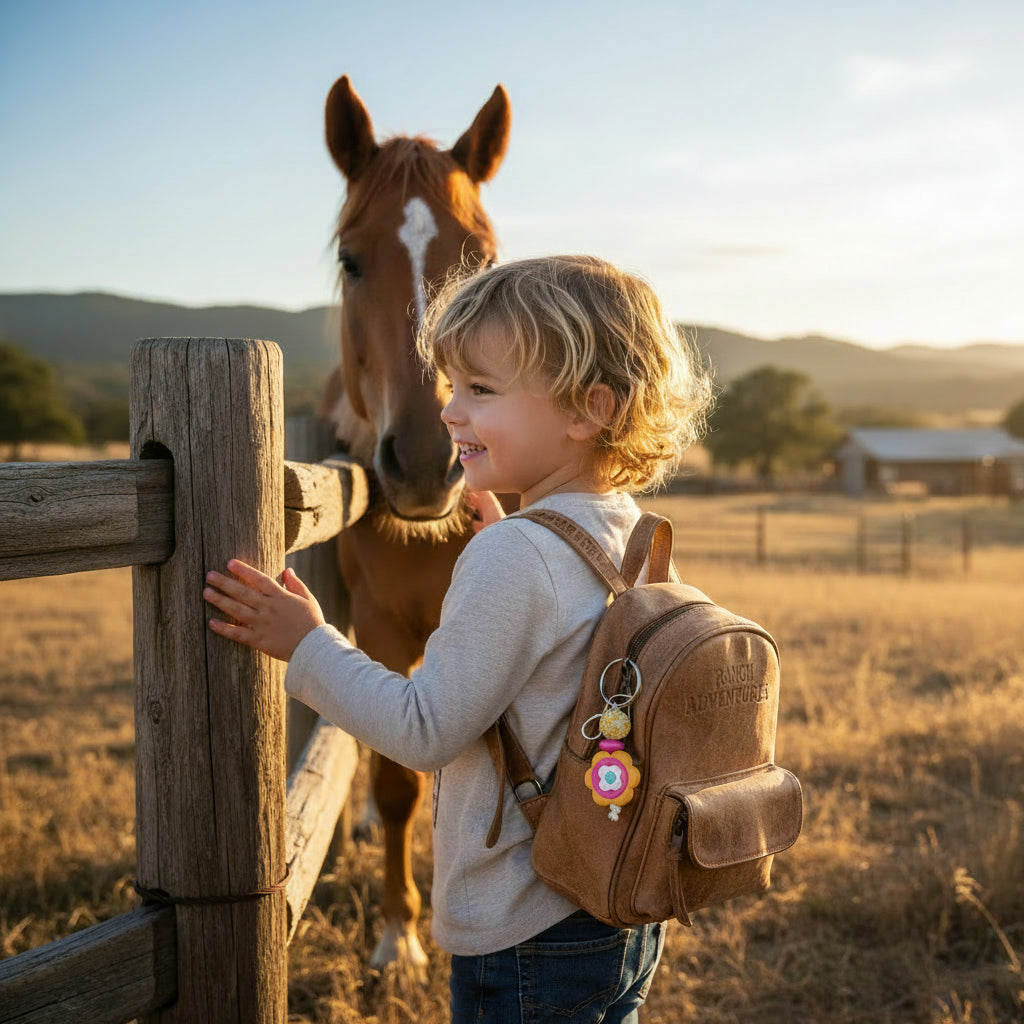 Inspiration Western - Porte-clés petit/aide-zip - Fleur 1