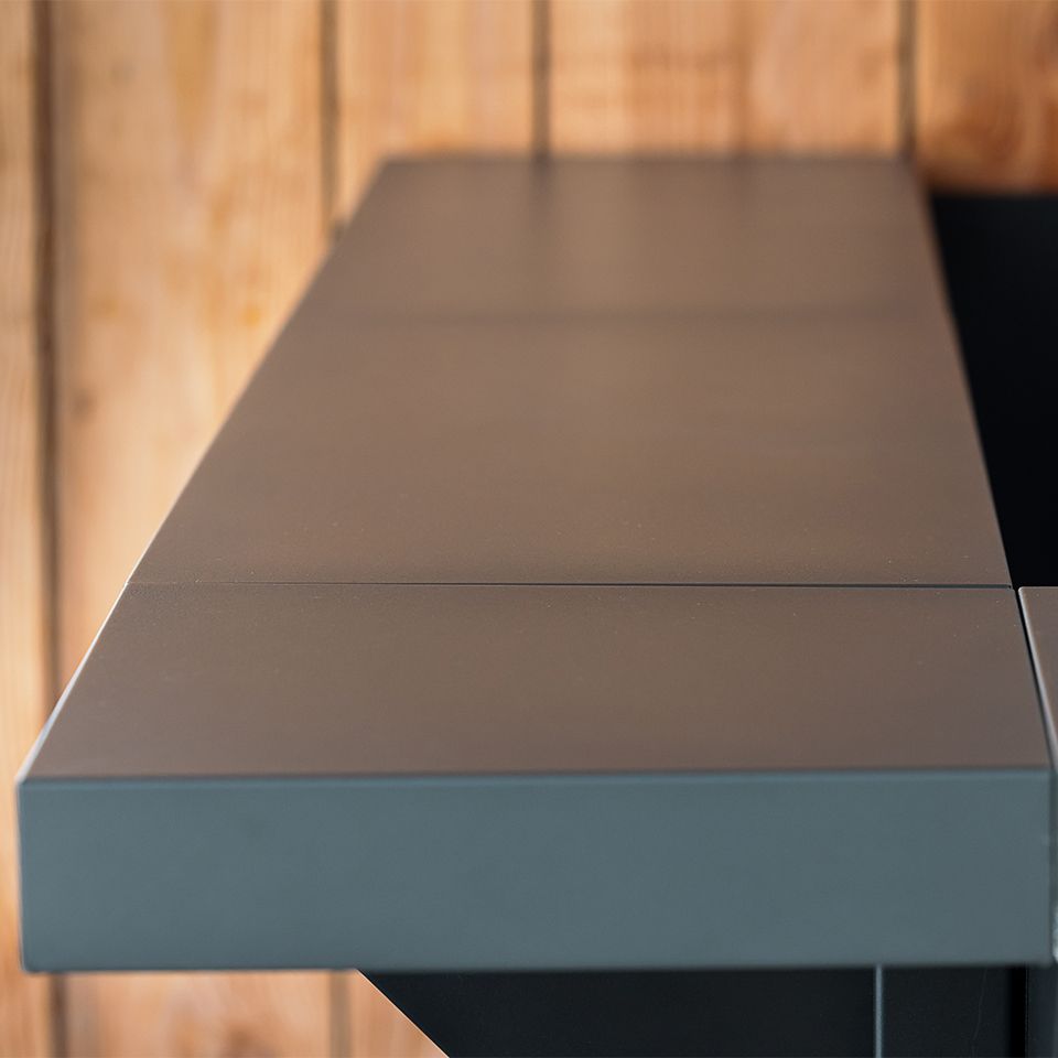 Eno - Plateau + cornière d'angle Modulo 35 cm Noir