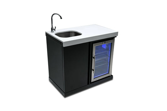 Mont Alpi - Module Réfrigérateur et évier Black Series