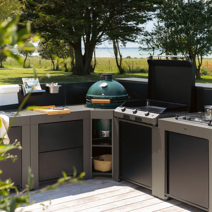 Eno - MODULO d'angle pour Kamado M et L Gris Cargo