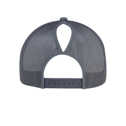 Inspiration Western - Casquette Inspiration Western grise avec filet gris à l'arrière, coupe Pony tail