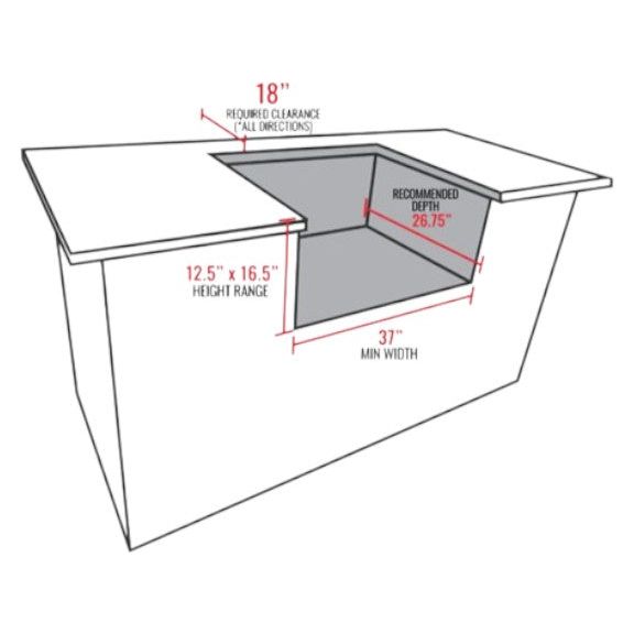 Recteq - Barbecue aux granules E-Série Built-In 1300