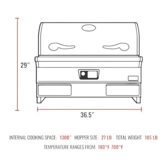 Recteq - Barbecue aux granules E-Série Built-In 1300