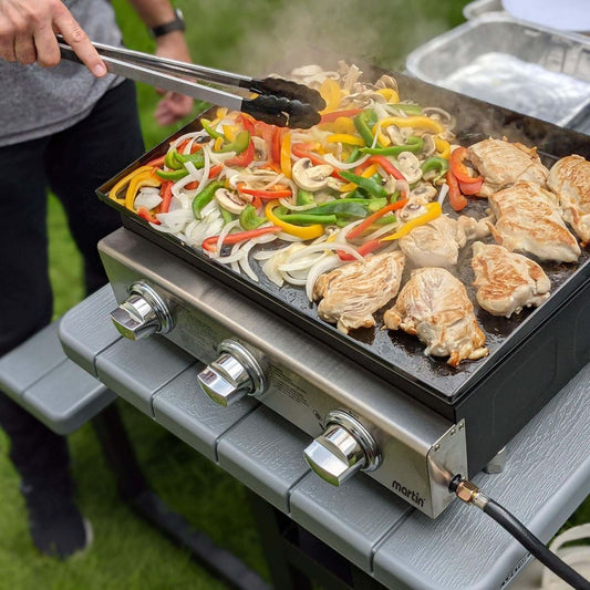 Martin - Plaque de cuisson fini porcelaine à 3 brûleurs au propane