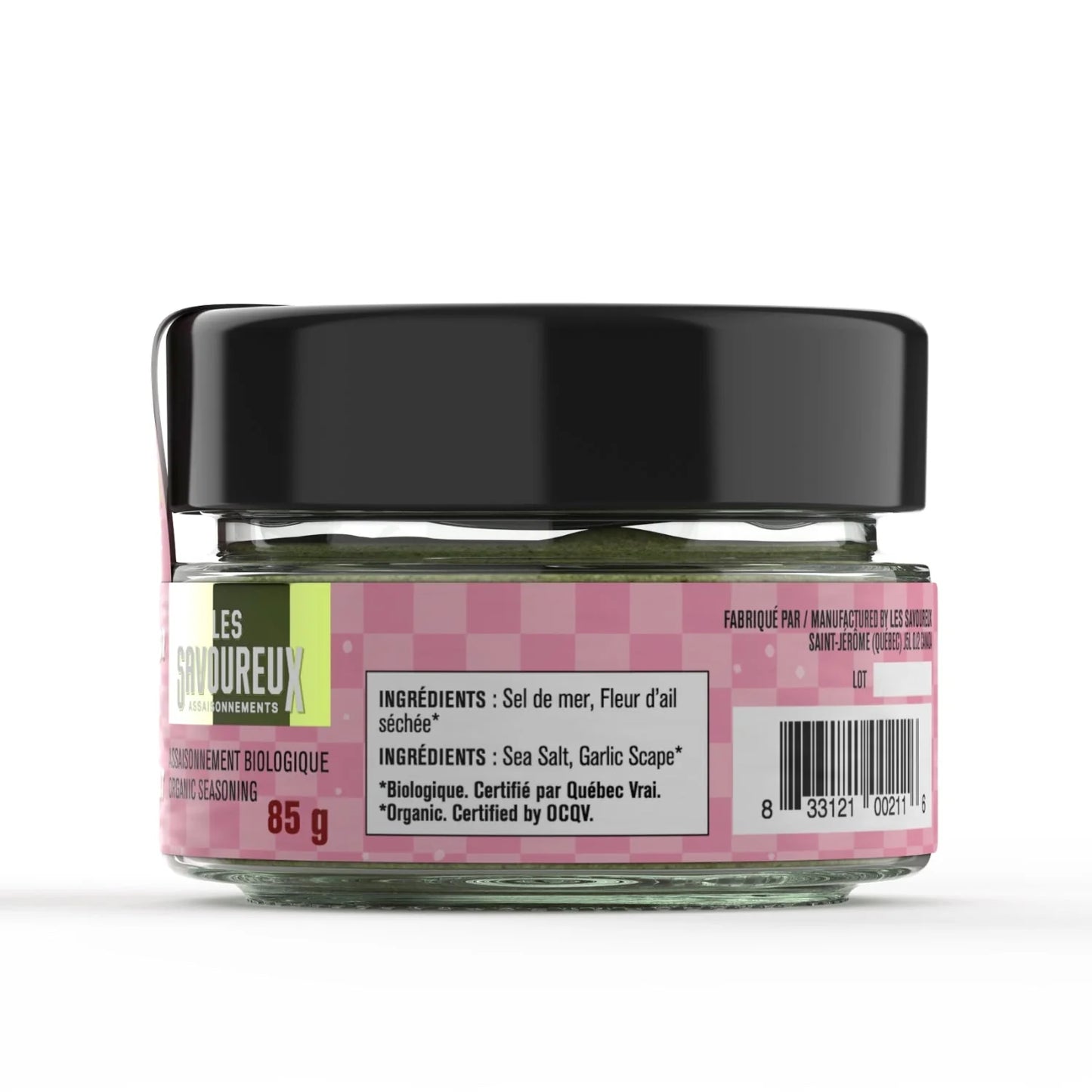 Les Savoureux assaisonnements - Assaisonnement biologique - Sel de fleur d'ail