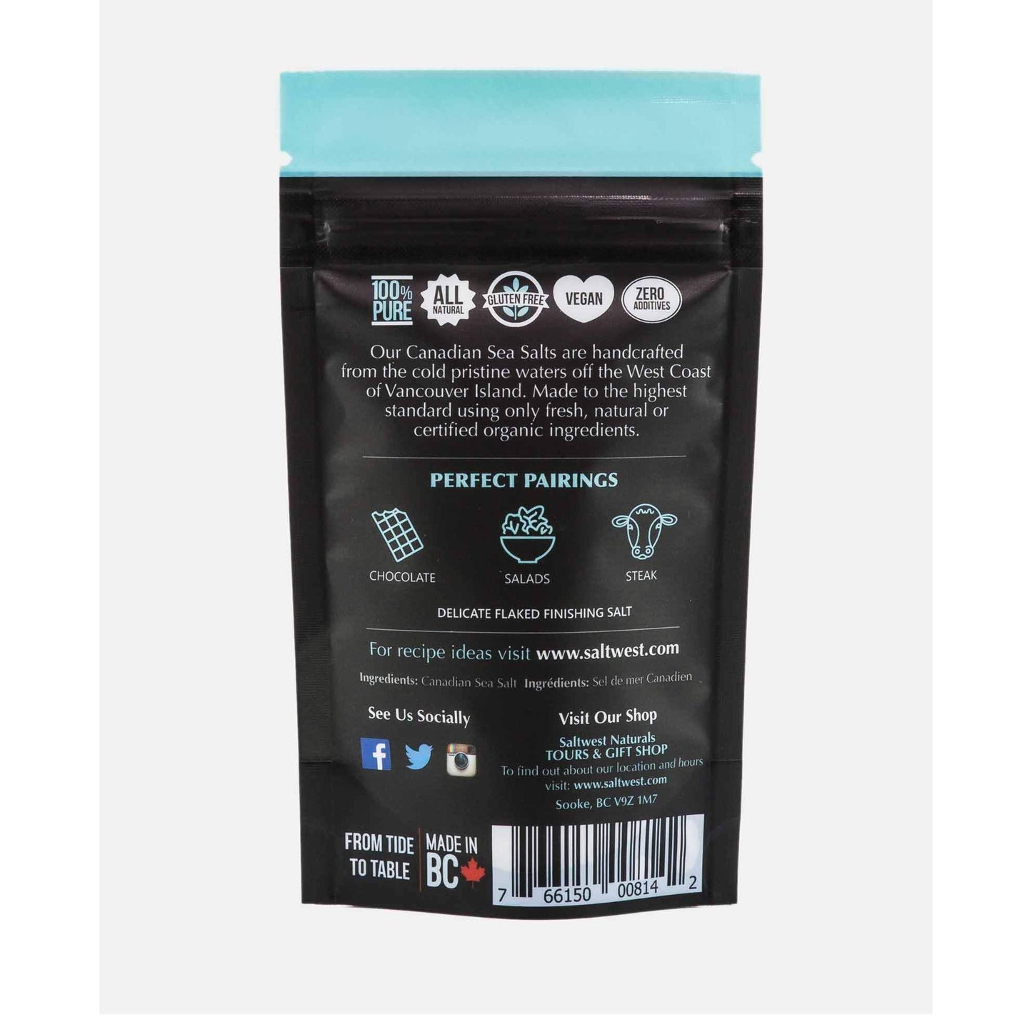 Saltwest naturals - Sel de mer Fleur de sel de la côte ouest