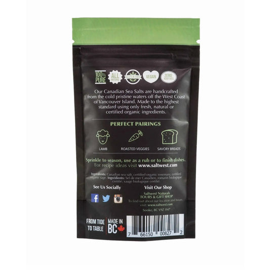 Saltwest naturals - Sel de mer infusé au romarin et à la sauge