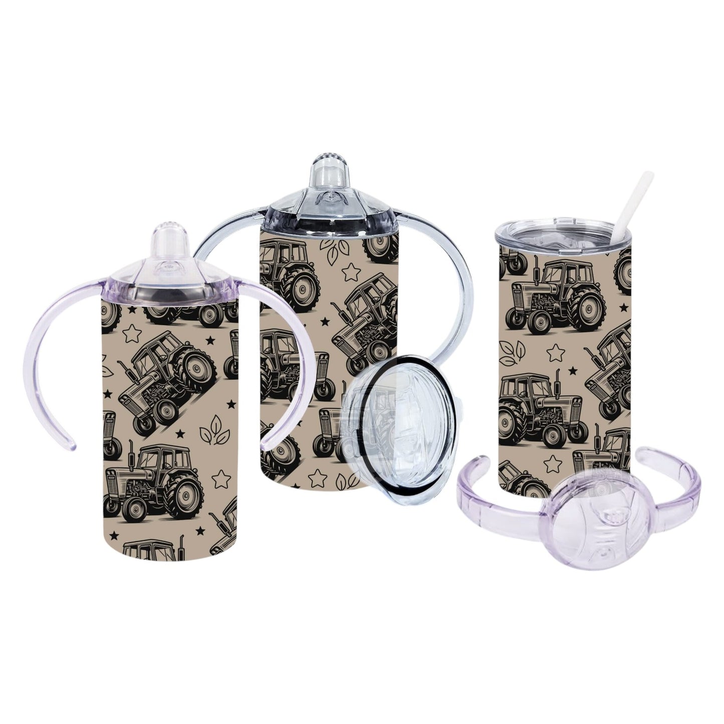 Inspiration Western - Verre à bec évolutif - Tracteur Beige