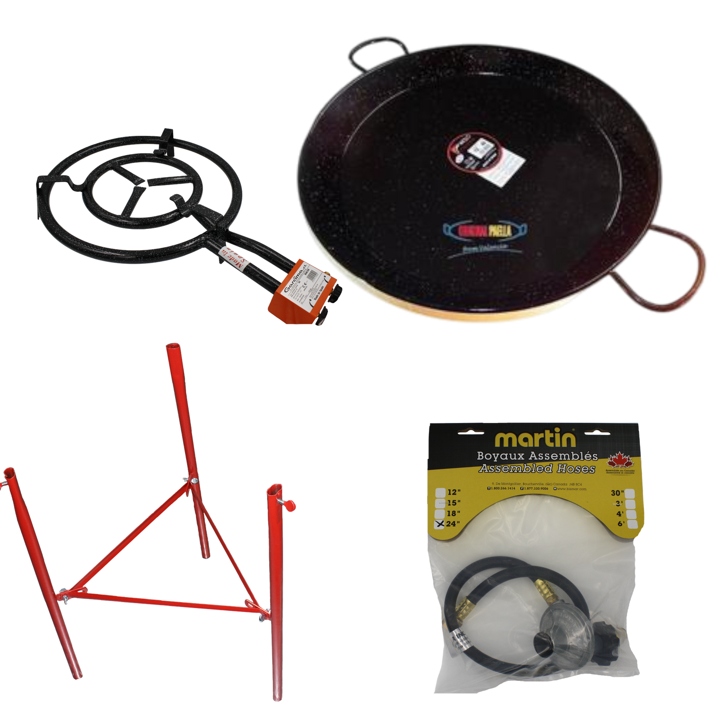 Ensemble de brûleur à paella T-460 avec poêle 60 cm