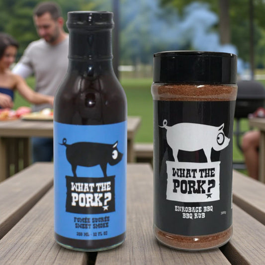 Combo What the Pork Sucré – Ensemble Cadeau Épices et Sauce BBQ