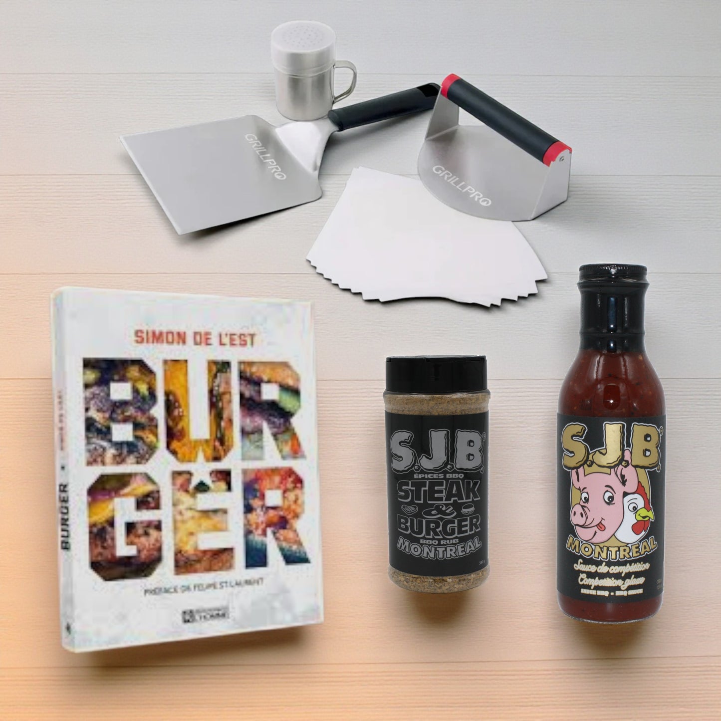 Coffret Grill Pro Smash Burger – L’art du burger parfait sur le BBQ!