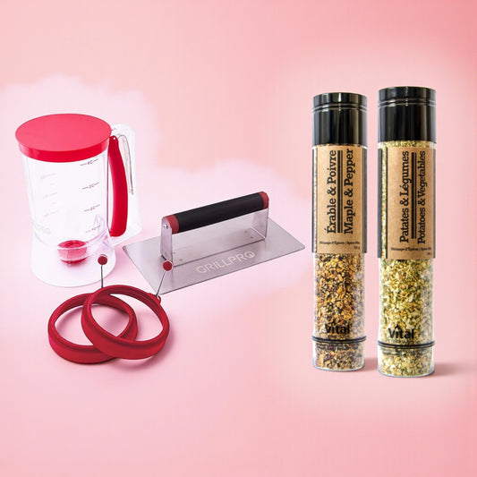 Coffret Déjeuner pour Plancha – Ensemble d’accessoires et d’épices Vital