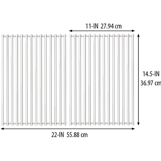 Broil King - Grilles de cuisson en acier inoxydable pour barbecue Monarch 300/Crown