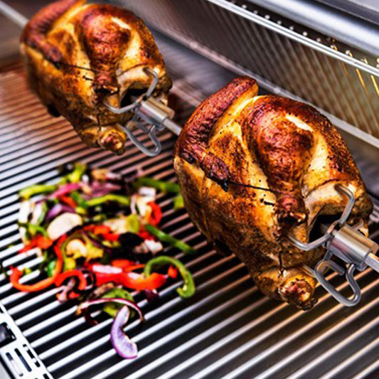 Saber - Ensemble de rôtisserie en acier inoxydable avec étui