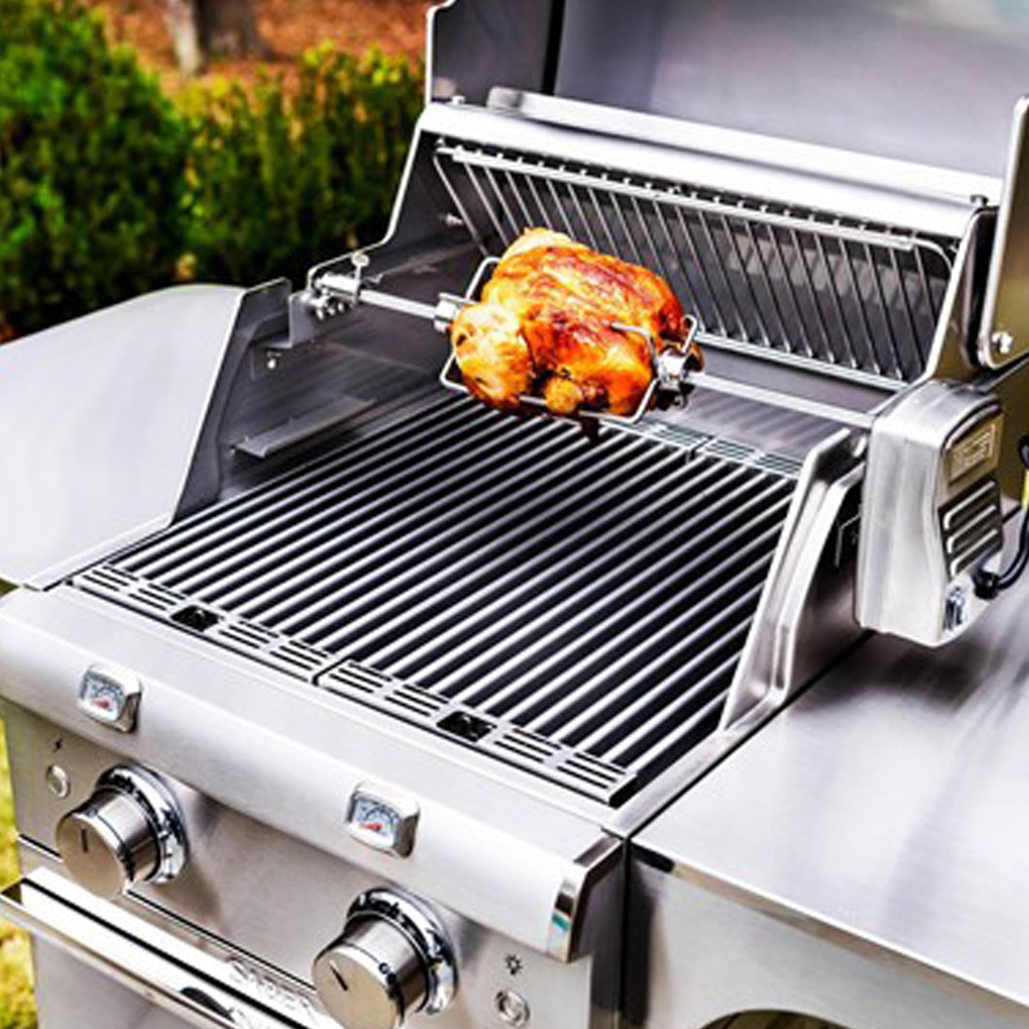 Saber Ensemble de rôtisserie en acier inoxydable avec étui